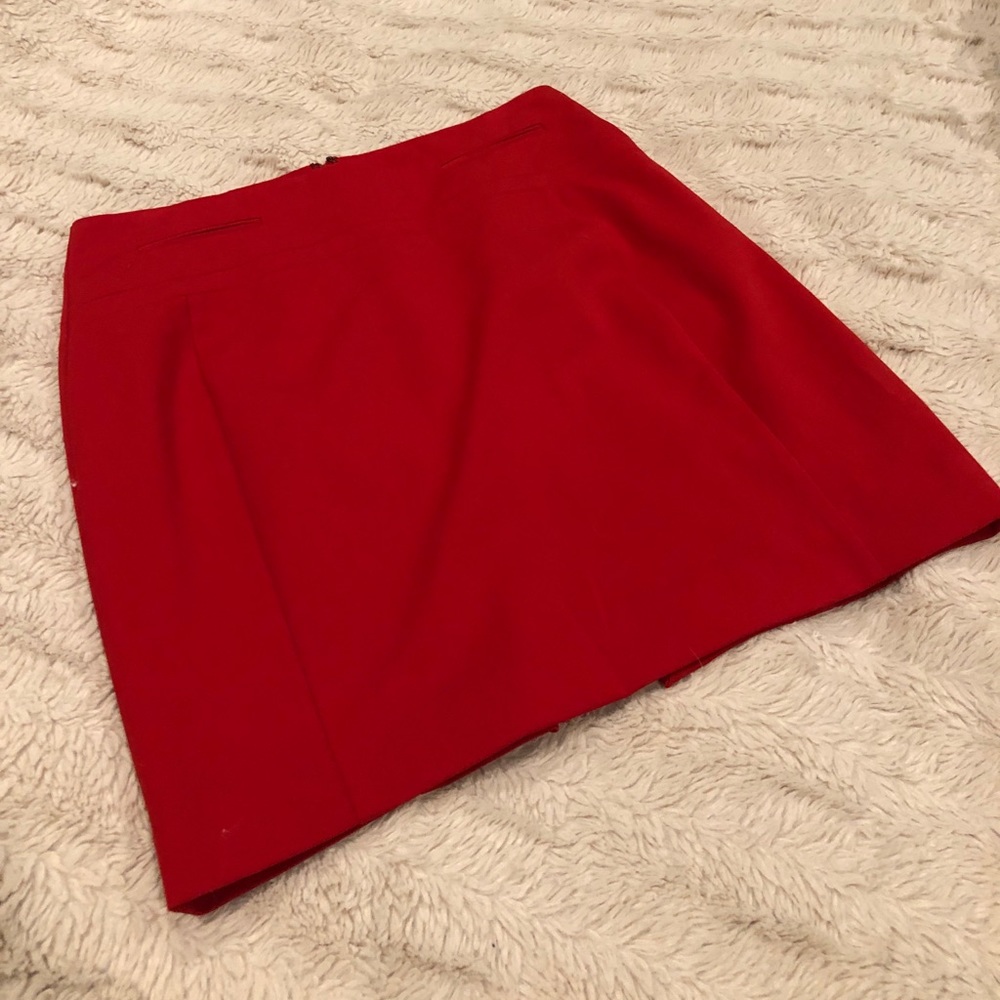 Express True Red Pencil Skirt NWOT